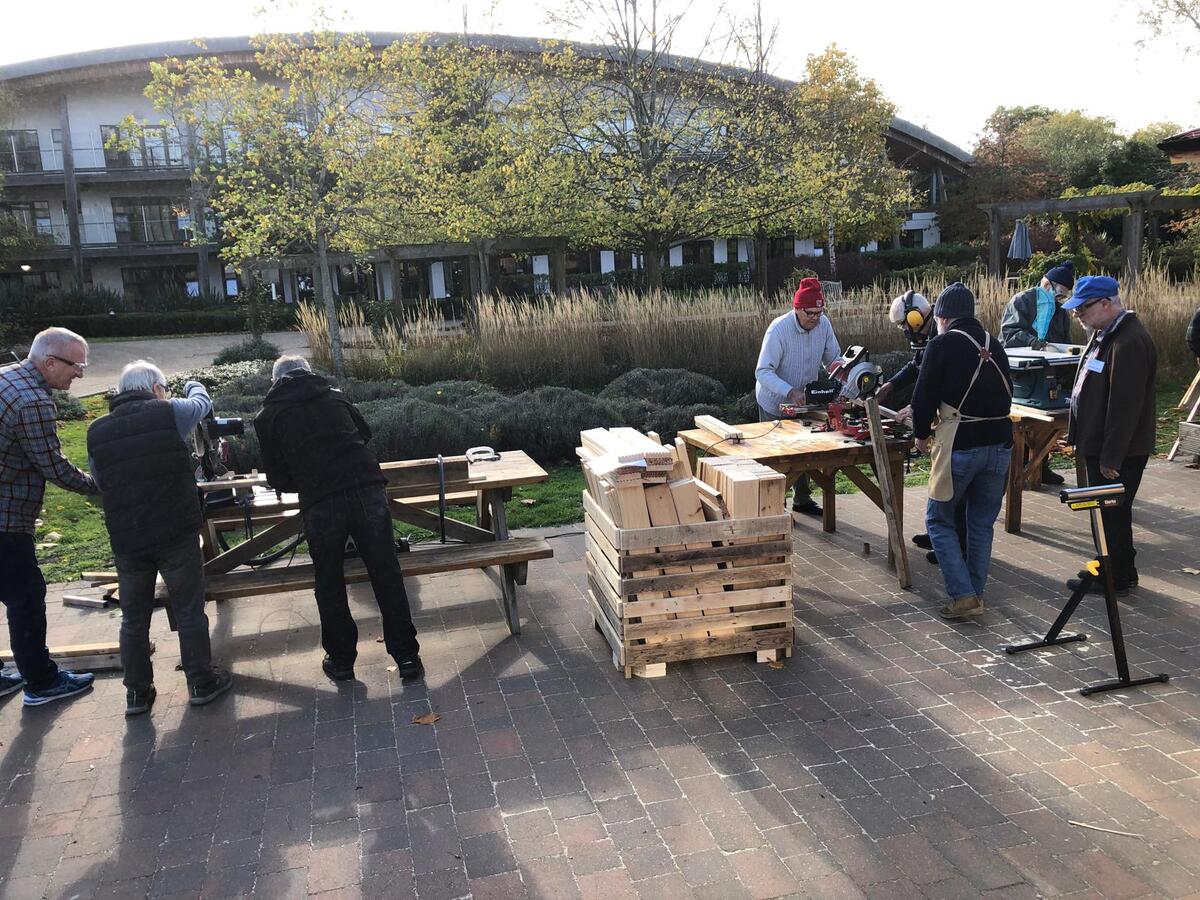 Hay Feeders Under Construction